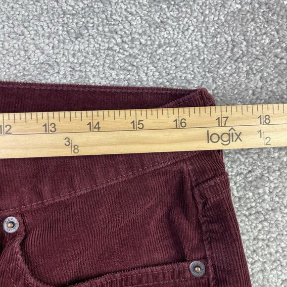 Gap Pants Women’s 14 Cherry Red 70’s Flare High Rise Corduroy Holiday Preppy - Picture 7 of 11